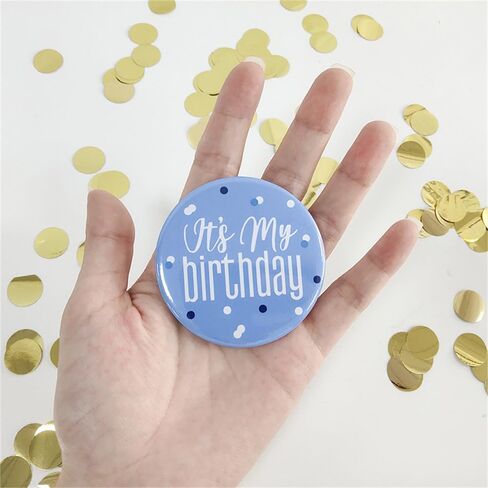 3pcs Happy Birthday Badge Pins It's My Birthday Button Emblems Pins Birthday Party Decorations for Women in Saudi Arabia