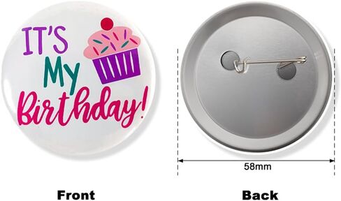 3pcs Happy Birthday Badge Pins It's My Birthday Button Emblems Pins Birthday Party Decorations for Women in Saudi Arabia