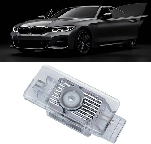 Car Door Puddle Light Logo Projector No Fade LED Projector Compatible with F20 F22 F30 F32 G30 F26 F15/ G32 2 3 4 5 6 7 Series/iX, pack of 1 (50th Anniversary (1 door light/ 1pc)) in Saudi Arabia
