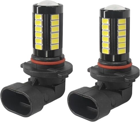 2PCS H11 Car LED Fog Light Bulbs, 12V 1500 Lumen Bright Anti-fog Lights, 5630 33-SMD Plug and Play Power LED Bulbs, Universal 6500K DRL Replacement for Car Truck SUV (H8/H11) in Kuwait