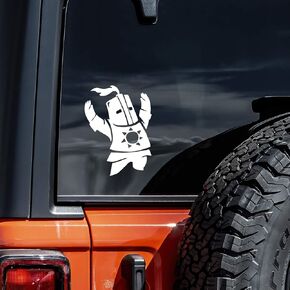 Dark Souls الحمد للشمس شرس فينيل ملصق Auto Auto Car Truck Laptop | أبيض | 3 "× 5"