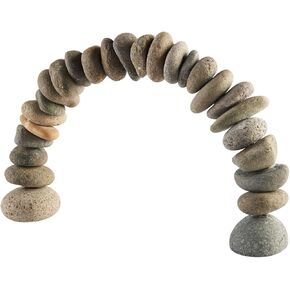 Rock Cairn Arch Sculpture Natural River Stone Arch Zen Garden Decor Statue Rocks Stacked