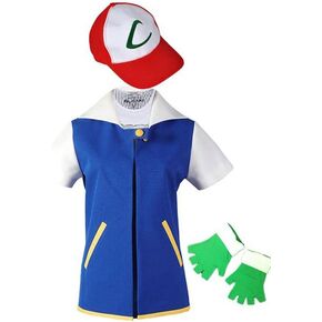 Anime Halloween Trainer Costume Party Cosplay Adult Kids Hoodie Cosplay Jacket Gloves Hat Sets