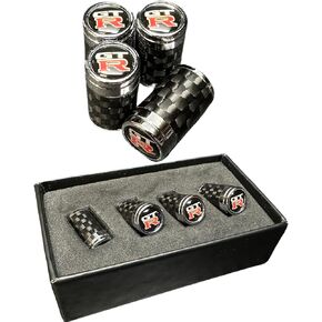 Carbon Fibre Tire Valve stem caps for GTR Skyline, R35, R34, R33, R32 GT-R, Wheel, Gift