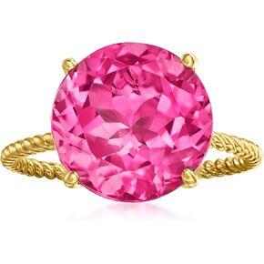 Ross-Simons Gemstone Twist Rope Ring in 14kt Yellow Gold