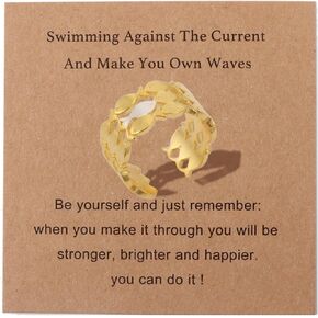 السباحة ضد الخاتم الحالي ، The Lost Higts Inspirations for Women Teens ، Hompressing Rings Rings Home for Best Friend Sister