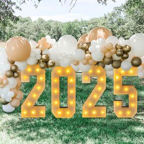 2025 Graduation Decorations, 3FT Large Grad 2025 Marquee Light Up Letters Sign, Class of 2025 Congrats Party Supplies for Kindergarten Preschool High School College