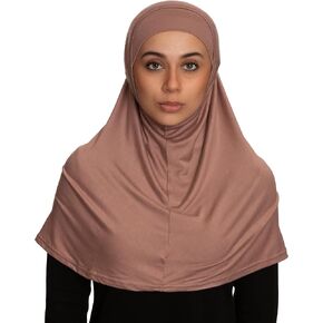 TheHijabStore.com Women's 2 Piece Amira Jersey Hijab - Soft Modal Stretch Head Scarf with Tube Under Scarf Cap