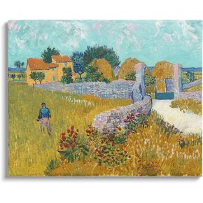 FUSTELL Industries Farmhouse في Provence Van Gogh Scene Canvas Wall Art ، Design by One1000Paintings ، 20 × 16 ، معرض قماش ملفوف