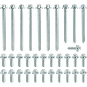 33PCS Engine Oil Pan Aluminium Bolt Set Compatible with BMW 528I 530I 740I 128I 135I 325I 328I 330I 335I 1 Series X3 X4 X5 X6 Oil Pan Bolt 11132210959