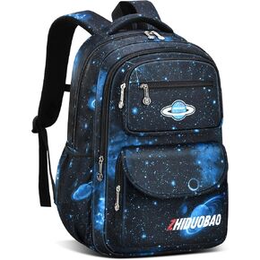 Primary School schoolbag with starry sky pattern For Boys, Large Capacity and Lightweight, Waterproof And Durable, Suitable for children aged 6-12 ， Casual Children's Bag