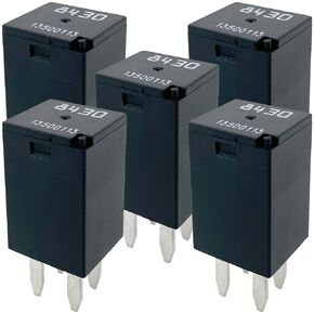 5-Pack 13500113 Relay – 20A 12VDC 4-Pin SPST Automotive Relay – Compatible with GM Chevy Silverado, GMC Sierra Vehicles – Fixes Fuel Pump & P0230/P0699 Errors