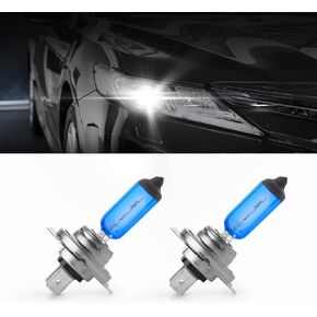 2PCS H7 Car Halogen Bulb, 12V 100W 5000K White High Beam Low Beam Bulbs, Super Bright Automotive Fog Light Bulbs Replacement, Universal Headlight Bulb for Car Truck Van SUV