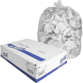 Genuine Joe 70010 Can Liners,7-10 Gal,6mic/.20mil, 24-Inch x23-Inch ,1000/CT,Translucent