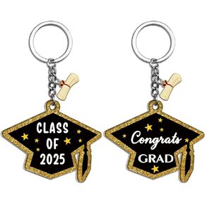 Class of 2025 Decorations Graduation Keychain 2025 Graduation Gifts for Her Daughter College Graduations Gift for Him Son Grad Gift for College High School Student Graduate Accessories
