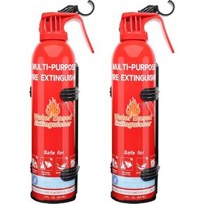 Fire Extinguisher for Home with Mount, 6 Pack Upgraded 8-in-1 Portable Fire Extinguishers For Vehicle Car Boat Marine Kitchen Emergency Supplies, Water-Based Extinguisher For A, B, C, K Fire Types