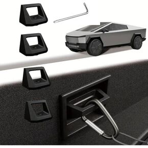 4PCS Track Hooks for Tesla Cybertruck Bed Rail Track Accessories, (L-Track Hooks)