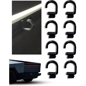 Premium Cargo Hook Bundle for Tesla Cybertruck (12-Piece Set) Hooks for Front Trunk Frunk (4pcs) & Hooks for Bed L-Track (8pcs) Made in USA