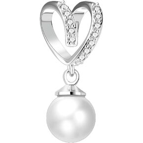 925 Sterling Silver Charms For Bracelets And Necklaces Pearl Heart Lucky Dangle Pendants Rhinestone Pandora Beads Jewelry Gift for Women