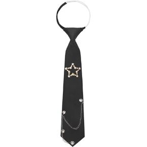 Womens Tie, Adjustable Pre-tied Ties for Women with Artificial Pearls Accessory, Necktie for Casual, Party, Wedding