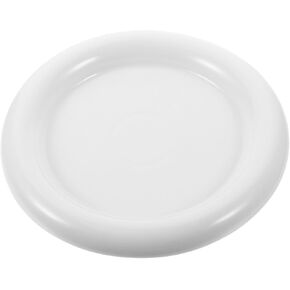 MAGICLULU 1pc Ceramic Salad Dish White Dinner Plate Ceramic Breakfast Tray Ring Trinket Dish Bracelet Storage Plate Food Plate Server Soap Fruit Tray for Dressing Table Kitchen