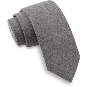 Ties for Men 2.36" Mens Skinny Ties Cotton Linen Neck Tie Solid Color/Plaid Striped Men's Neckties for Wedding