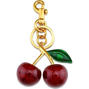 Cherry Keychain for Women Cherry Bag Charms Purse Charms for Tote Bags Handbags Backpacks Charm Keychain Accessories for Women Birthday Christmas Gifts Sparkling Presents for Her