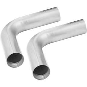 PTEROSAUR 2.5 Stainless Exhaust Pipe, Exhaust Mandrel Bend Elbow Pipe,90 Degree 2.5 inch Exhaust Pipe,Universal Fit Bend Tubing 2 Pack(2.5" (2 Pack))