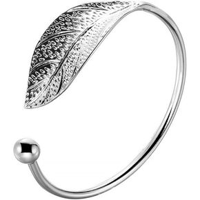 925 Sterling Silver Plated Classical Diamond Cut Adjustable Bangle Set Bracelet for Women