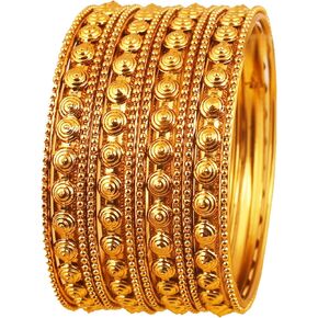 Touchstone "Golden Bangle Collection Indian Bollywood Rhinestone Charming Look Designer Jewelry Bangle Bracelets for Women in Antique Gold Or White Tone