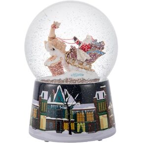 Snow Globe Gift for Mother's Day and Birthday, Collectible Real Glass Snowglobe with Music Santa Clause is Coming to Town for Mother, Granny, Wife, Daughter and Granddaughter