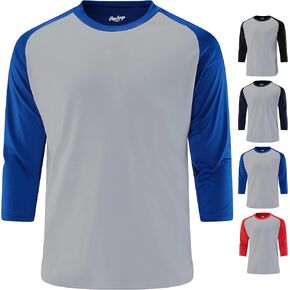 Rawlings Men's Athletic Fit 3/4 Sleeve Shirt | Baseball Training Apparel