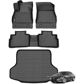 ANBINGO-All Weather Floor Mats Custom for 2020-2025 Nissan Sentra S/SV/SR Sedan Waterproof Guard Automotive Sentra Floor Mats Sentra Accessories Full Set Black