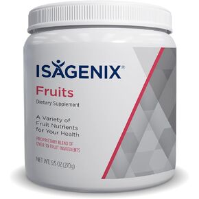 Isagenix Fruits - Phytonutroient & Superfruits Drink Mix - مسحوق الدعم الصحي مع Apple و Acai Berry & Peach - 270 جرام (30 جربًا)