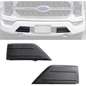Pair Front Bumper Guard Pad Cap Inserts End Panel for 2021 2022 2023 2024 2025 Ford F150 ML3Z-17E810-AA ML3Z-17E811-AA Left Driver & Right Passenger Side