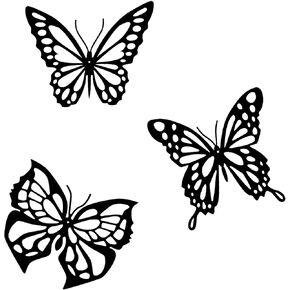 Black Butterfly Metal Wall Decor, 6.7in Modern art Decoration 3pcs, Indoor Living Room/Bedroom/Bathroom/Classroom/Outdoor Wall Decoration