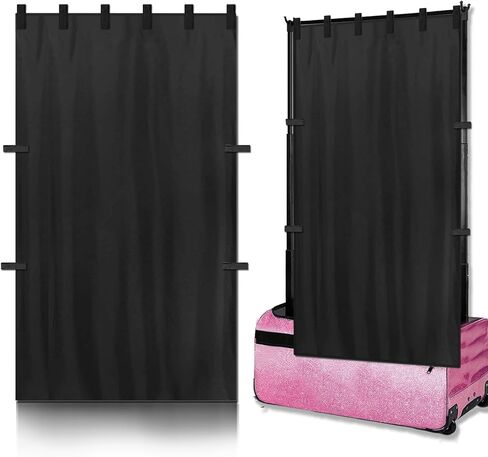 Privacy Curtain for Dance Bags with Garment Rack Curtain with Storage Bag Backstage Privacy Screen for Dance CompetitionsDancer Essentials for Suitcase Competitions & Rehearsals (Black) in Saudi Arabia