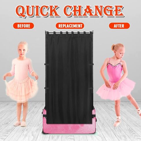 Privacy Curtain for Dance Bags with Garment Rack Curtain with Storage Bag Backstage Privacy Screen for Dance CompetitionsDancer Essentials for Suitcase Competitions & Rehearsals (Black) in Saudi Arabia