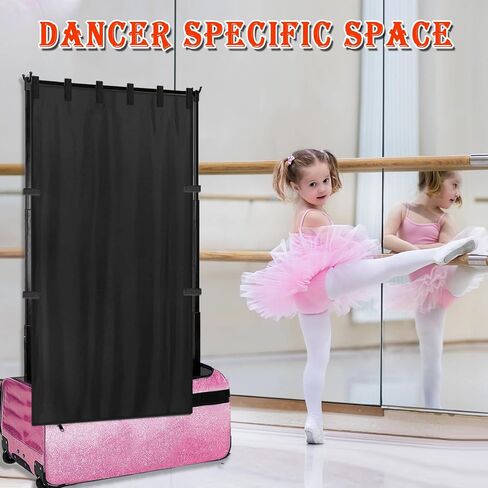 Privacy Curtain for Dance Bags with Garment Rack Curtain with Storage Bag Backstage Privacy Screen for Dance CompetitionsDancer Essentials for Suitcase Competitions & Rehearsals (Black) in Saudi Arabia