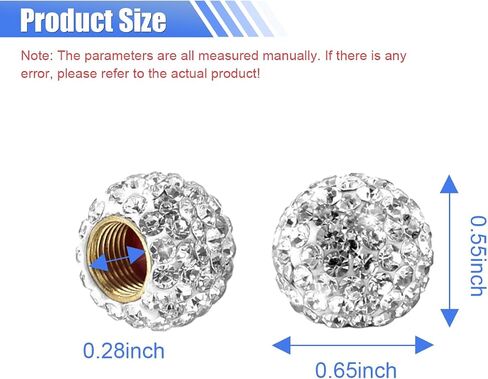 4PCS Bling Diamond Car Tire Valve Stem Cap, Crystal Rhinestone Wheel Valve Protective Cover, Dustproof Auto Tire Air Cap, Universal Vehicle Accessories for Sedan SUV Truck Motorcycle Bike (White) in Saudi Arabia