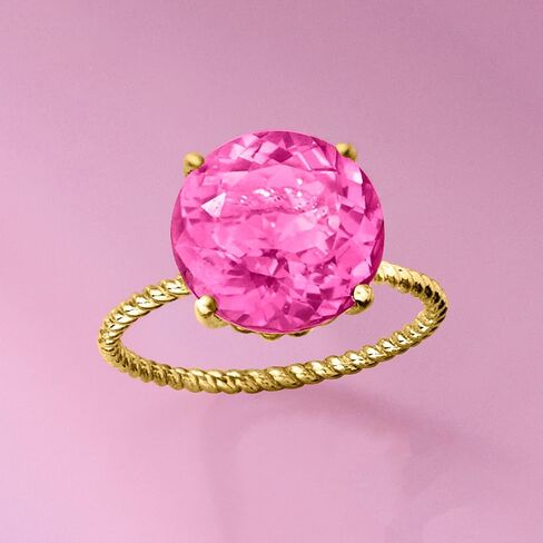 Ross-Simons Gemstone Twist Rope Ring in 14kt Yellow Gold in Saudi Arabia