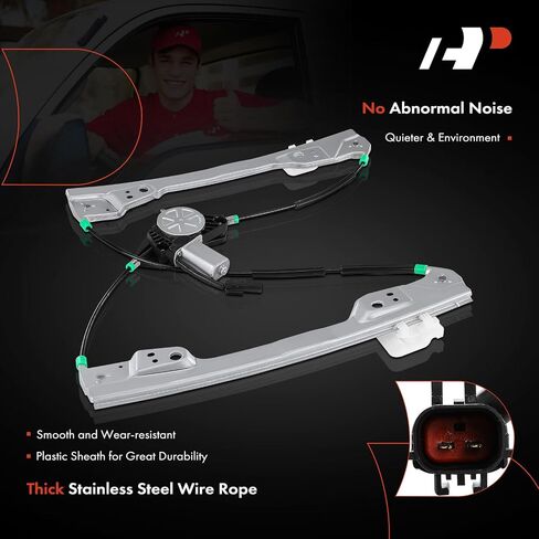 A-Premium Front Left Electric Power Window Regulator with Motor (2-Pin) Compatible with Dodge Journey 2009-2020, Front Driver Side, Replace# 68043735AA in Kuwait