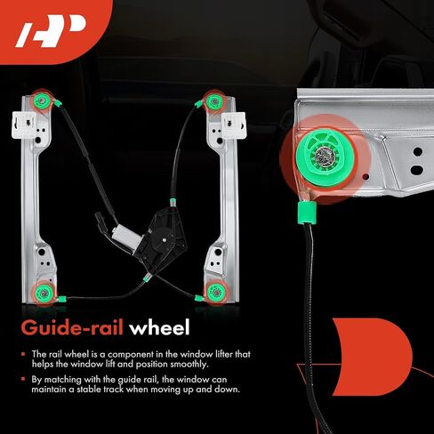 A-Premium Front Left Electric Power Window Regulator with Motor (2-Pin) Compatible with Dodge Journey 2009-2020, Front Driver Side, Replace# 68043735AA in Kuwait