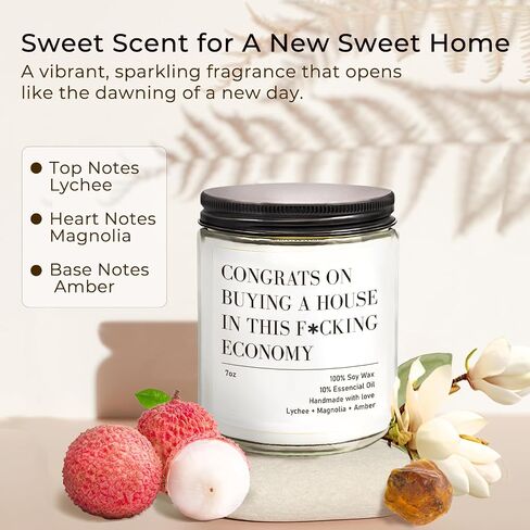 Housewarming Gifts New Home, Funny Housewarming Gifts, New Home Gift Ideas, New Home Candle, Fruit Sweet Scent - 9oz Glass in Saudi Arabia