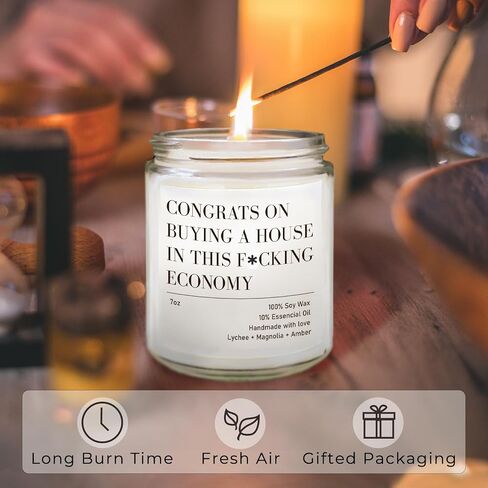 Housewarming Gifts New Home, Funny Housewarming Gifts, New Home Gift Ideas, New Home Candle, Fruit Sweet Scent - 9oz Glass in Saudi Arabia