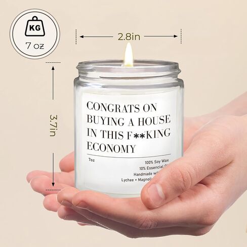 Housewarming Gifts New Home, Funny Housewarming Gifts, New Home Gift Ideas, New Home Candle, Fruit Sweet Scent - 9oz Glass in Saudi Arabia