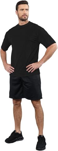 Tshirts غير الرسمي للرجال تم تجريب تي شيرت قصيرة الأكمام جاف ملاءمة خفيفة الوزن طاقم تي شير in Kuwait
