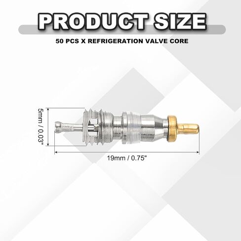 PATIKIL Air Conditioning Valve Core with Seal, 50 Pcs Refrigeration Service Valve Stem Cores for HVAC AC System Accessories in Saudi Arabia