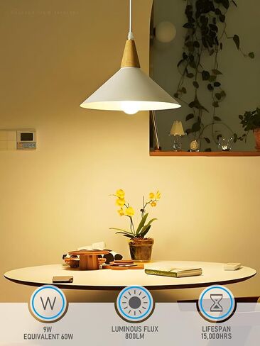 TORCHSTAR A19 LED Light Bulbs 60W Equivalent, UL Listed, 5000K Daylight, Dimmable, 9W, 800lm, Flicker Free, E26 Standard Base LED Bulb for Ceiling Fan, Lamp, 15,000hrs, Pack of 6 in Kuwait