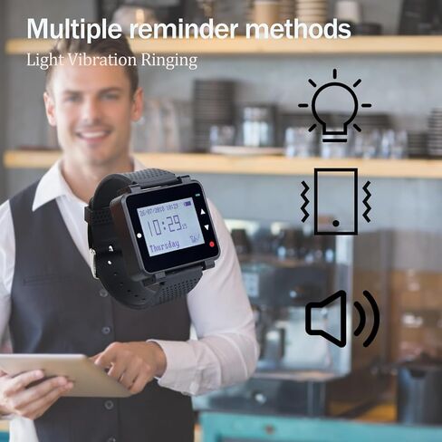 Retekess TD113 Restaurant Server Pagers, Waitress Pager System, 262ft, Adjustable Volume, Touch Screen, 10 4-Key Waterproof Call Buttons for Restaurant, Waiter, Customer in Saudi Arabia